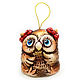 Ceramic bell 'Owl with bows', Bells, Balashikha,  Фото №1