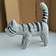 Валяная игрушка Кот Полосач. Мягкие игрушки. Игрушки из шерсти Art-Umka. Ярмарка Мастеров.  Фото №4