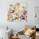 Painting on canvas 60h60 cm Floral madness (yellow purple white), Pictures, St. Petersburg,  Фото №1