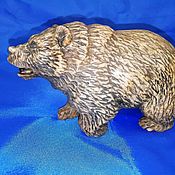 Для дома и интерьера handmade. Livemaster - original item Bear figurine made of natural Ural ornamental stone Calcite.. Handmade.
