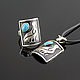 Esmine jewelry set made of 925 silver with turquoise BS0036, Jewelry Sets, Yerevan,  Фото №1