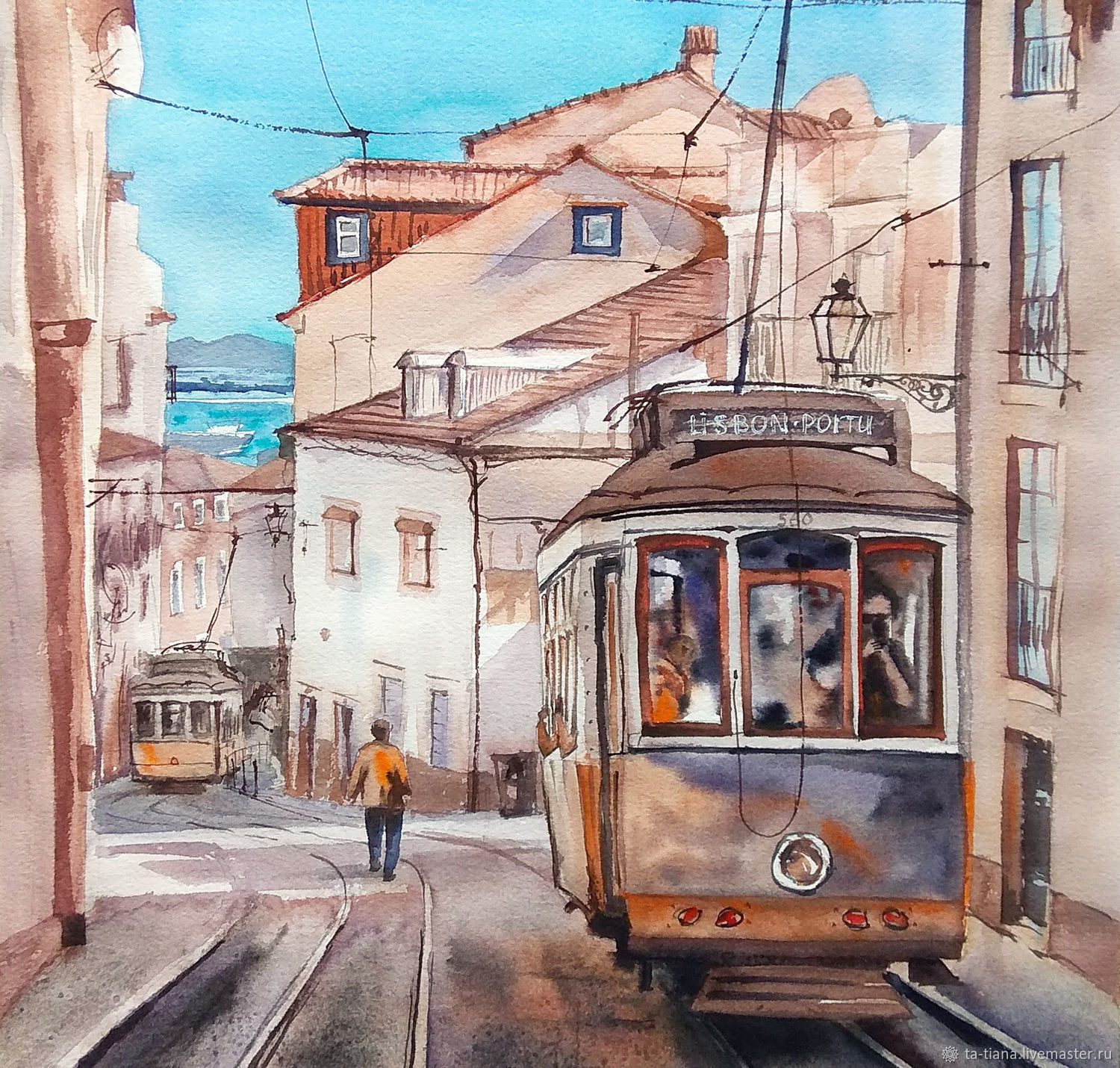 Живопись улица в Лиссабоне