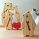 Заказать Деревянные фигурки Семья медведей. Wooden Owl I Мастерская изделий. Ярмарка Мастеров. . Статуэтки Фото №3