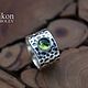 Forged silver ring with chrysolite. Rings. Nomikon - Oleg Sobolev. Online shopping on My Livemaster.  Фото №2