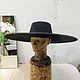 Black wide-brimmed hat ' Modern witch». Hats1. Felt Hats Shop. My Livemaster. Фото №6