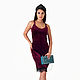 Short velvet dress in the color plum. Dresses. Boudoirwedding. Online shopping on My Livemaster.  Фото №2