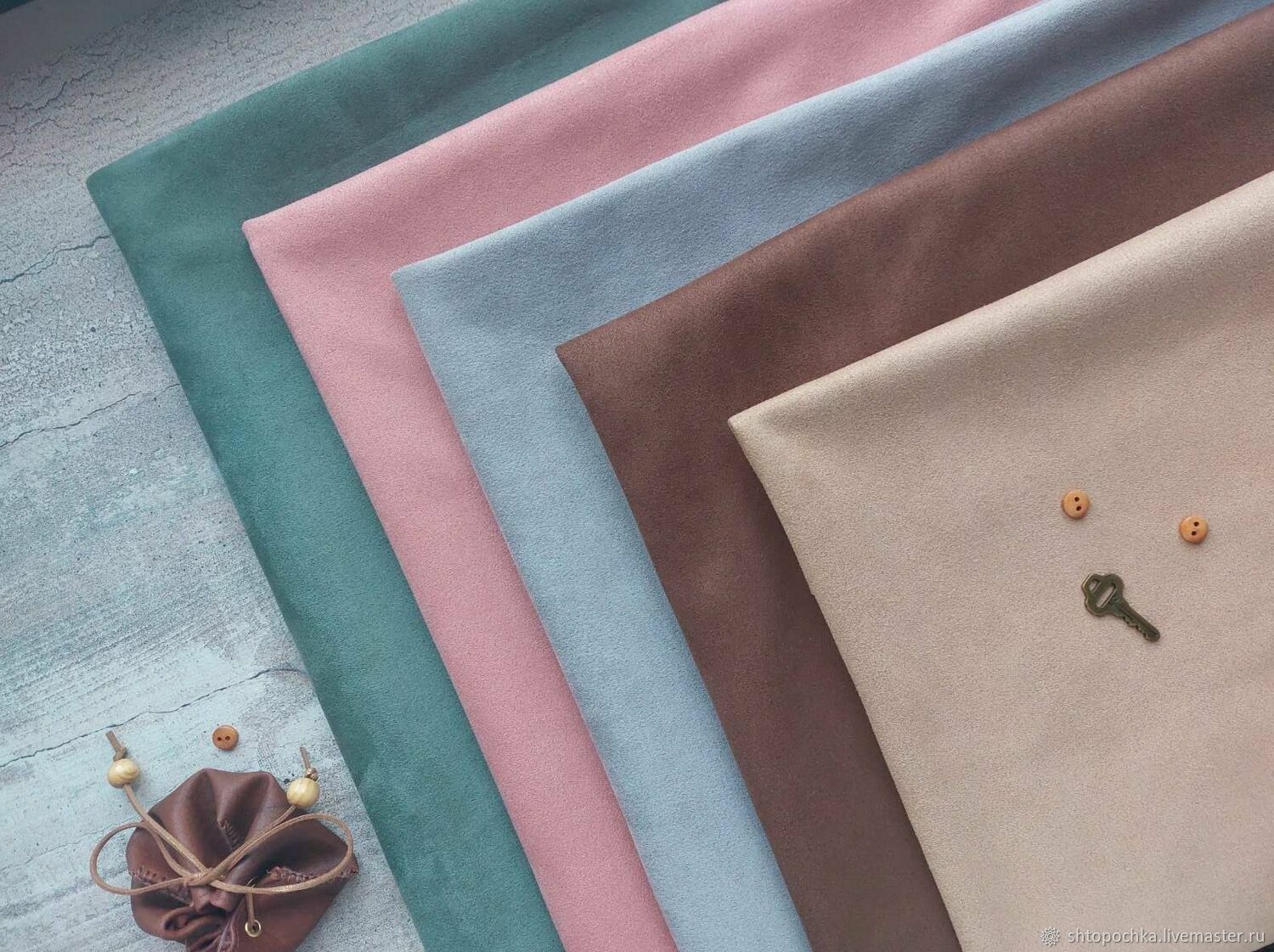 Замша искусственная на трикотажной основе, цвет Пыльная Роза – купить ...