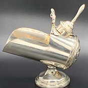 Винтаж: Французский антикварный поднос 19-го века с серебрением
