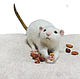 Rat Goodwin Felted toy made of wool, Felted Toy, Zeya,  Фото №1