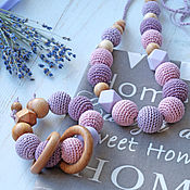 Одежда handmade. Livemaster - original item Set slingobusy and teething toy. Gift for a girl. Handmade.