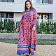 Floor-length coral and Denim shirt Dress, Dresses, Novosibirsk,  Фото №1