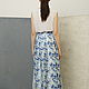 The floor-length skirt summer made of linen, cotton and viscose with pleats. Skirts. Voielle. My Livemaster. Фото №6