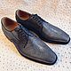Men's derby, made of genuine polished sea stingray leather!, Shoes, St. Petersburg,  Фото №1