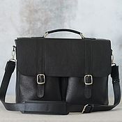 Сумки и аксессуары handmade. Livemaster - original item Men`s leather briefcase 