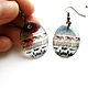 Transparent earrings 'Savannah' Jewelry resin. Earrings. AllaLu Design. Online shopping on My Livemaster.  Фото №2
