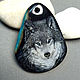  Wolf-decoration-totem in the technique of lacquer miniature. Pendant. lacquer miniature. My Livemaster. Фото №6