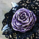 'Rose of Oblivion', a brooch in Gothic style with lace, Brooches, Krasnogorsk,  Фото №1