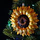 Christmas tree toy Christmas porcelain Christmas tree toy sunflower. Christmas decorations. Christmas Art. Online shopping on My Livemaster.  Фото №2