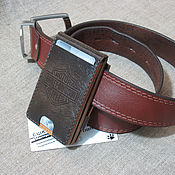 Сумки и аксессуары handmade. Livemaster - original item Cardholder-belt purse for 5-6 cards and several bills. Handmade.