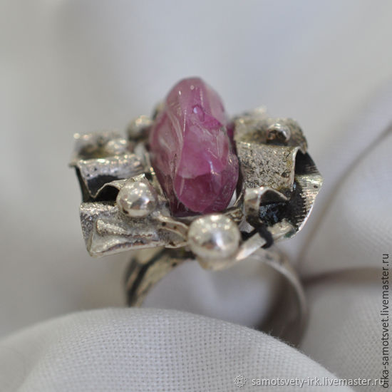 Ring with tourmaline Pink ray, Rings, Irkutsk,  Фото №1