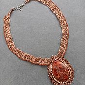 Украшения handmade. Livemaster - original item Necklace pendant with red jasper. Handmade.