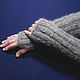 Long knitted fingerless gloves, Mitts, Klin,  Фото №1