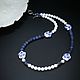 Necklace made of sodalite and agate, Necklace, Moscow,  Фото №1