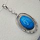 Order Silver pendant with natural turquoise 18h12 mm. yakitoriya. Livemaster. . Pendants Фото №3