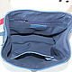 Рюкзак женский кожаный синий Миро Танцовщица. Рюкзаки. Авторские кожаные сумки из Италии. Ярмарка Мастеров.  Фото №5