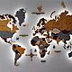 Карта мира из дерева. Карты мира. Wooden3Dmap. Ярмарка Мастеров.  Фото №4