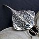 Pendant silver pendant with natural stone. Silver Stingray Pendant, Pendant, St. Petersburg,  Фото №1