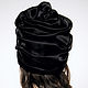 Order Black silk organza turban with a bead Pearl. TURBAN SVS. Livemaster. . Caps Фото №3