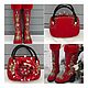 Order Felted Boots Red Firebird. wool gifts. Livemaster. . High Boots Фото №3