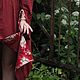 Платье-рубашка: Вишневое в полоску с розами. Платья. Елена. Бохо одежда 'Дело вкуса' (elena-delovkusa). Ярмарка Мастеров.  Фото №5