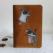 Сумки и аксессуары handmade. Livemaster - original item Passport cover made of genuine Raccoon leather. Handmade.