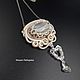 Soutache pendant 'Soul' with agates. Buy pendant, large pendant, Pendant, Sarov,  Фото №1