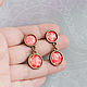 Серьги Red dots (Алые точки). Серьги классические. Djayajewel. Ярмарка Мастеров.  Фото №6