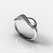 Украшения handmade. Livemaster - original item Ring: Infinity of silver (K34). Handmade.