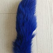 Материалы для творчества handmade. Livemaster - original item Finnish Dark blue tail / natural fur. Handmade.