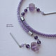 An open necklace made of natural amethyst lilac. Necklace. gershman. Online shopping on My Livemaster.  Фото №2