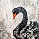 Черный лебедь Картина маслом 50 х 60 см птица, Картины, Москва,  Фото №1