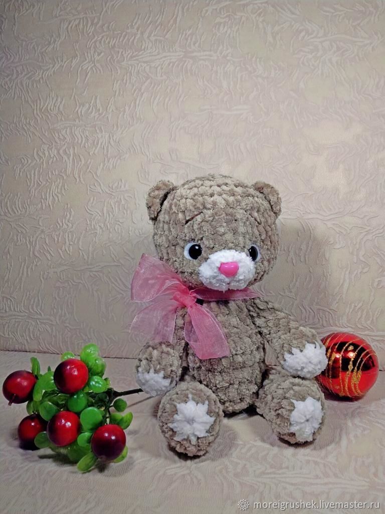  Мишка с бантиком, Мягкие игрушки, Москва,  Фото №1