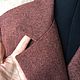Пиджак двубортный шерстяной "Eugénie твид елочка бордовый". Пиджаки. by CheChulina                (Юлия). Ярмарка Мастеров.  Фото №4