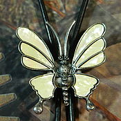 Аксессуары handmade. Livemaster - original item Butterfly bolo tie with shell (Mother of Pearl).. Handmade.