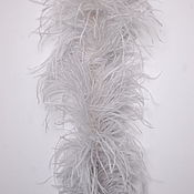 Материалы для творчества handmade. Livemaster - original item Ostrich feather boa 1.8 m light gray - 5 threads (FIVE-thread). Handmade.