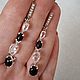 Серьги черно-белые. Серьги классические. Светлана  Decor&Jewelry. Ярмарка Мастеров.  Фото №5