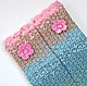 Knitted women's mitts 'Tenderness' with Swarovski beads, Mitts, Moscow,  Фото №1