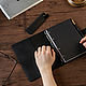 Notebook on the rings of genuine leather. Notebooks. KulikovCraft. Интернет-магазин Ярмарка Мастеров.  Фото №2