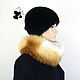 Fur collar transformable fur Siberian red Fox. Collars. Mishan (mishan). Online shopping on My Livemaster.  Фото №2