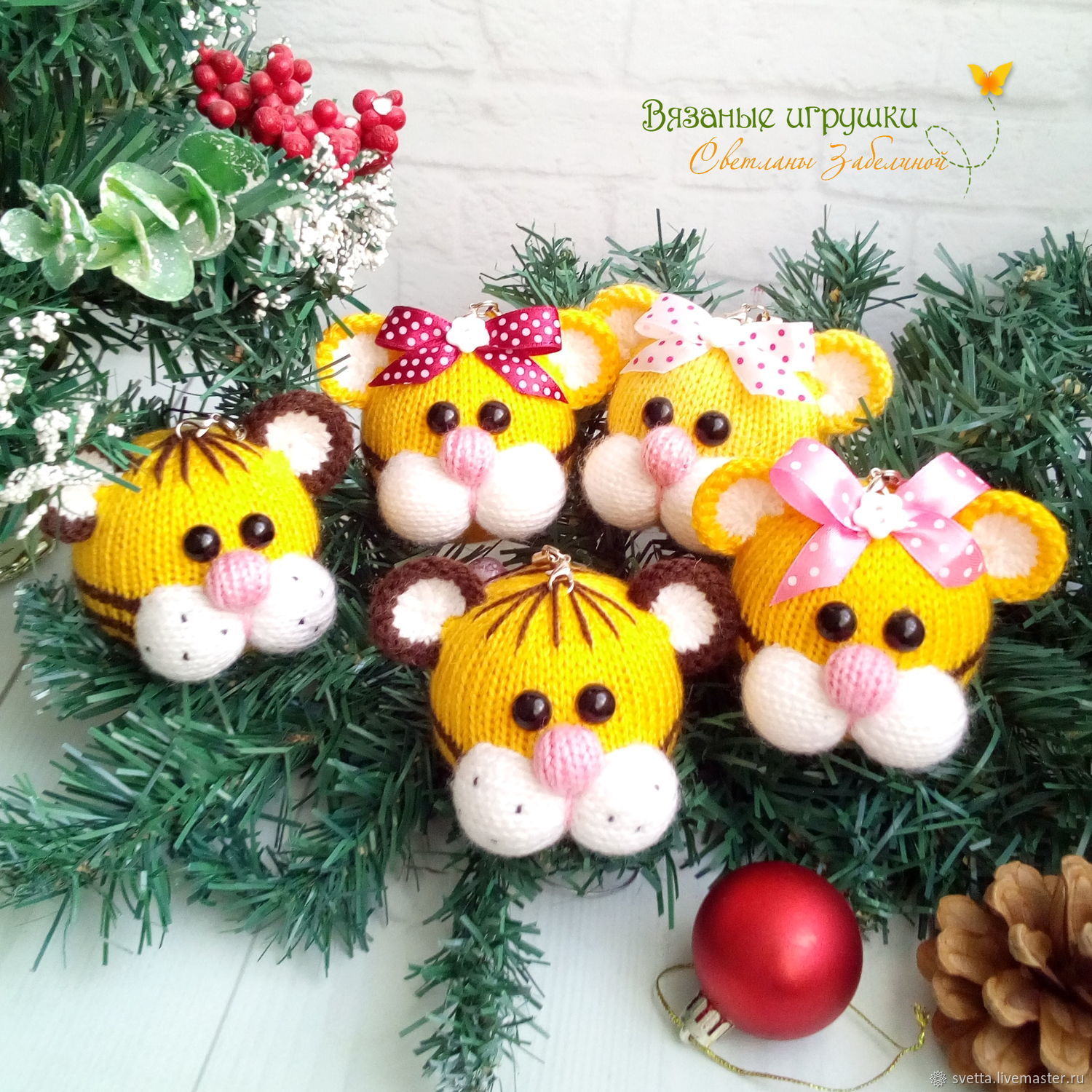 Новогодний Тигр Спицами Новогодний Тигр Спицами